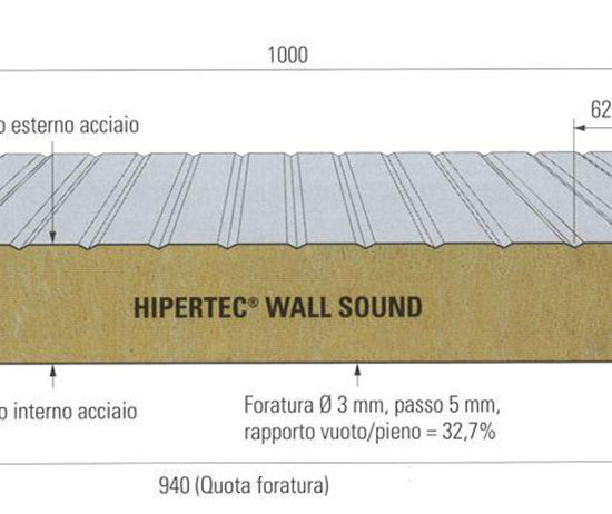 Pannello per parete HIPERTEC WALL SOUND produzione udine
